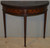 SOLD Inlaid Victorian Demi Lune Game Table