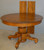SOLD Victorian Round Oak Carved Dining Table – 2 Leaves