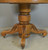 SOLD Victorian Round Oak Carved Dining Table – 2 Leaves