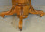 SOLD Victorian Round Oak Carved Dining Table – 2 Leaves