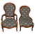 Victorian Gentleman & Ladies Finger Carved Parlor Chairs