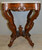 SOLD Victorian Carved Rosewood Shapley Marble Top Parlor Stand