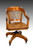 SOLD Oak Lawyers Banker Quarter Sawn Swivel Office Chair