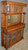 SOLD Oak Leaded Glass China Closet Sideboard Bar Cabinet with Mirror Back