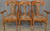 SOLD Set of 6 Heavily Carved Upholstered Oak Dining Chairs