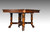 SOLD Antique Square Oak Claw Foot Dining Table with Two Leaves