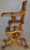 SOLD Antique Children’s Heavily Carved Up and Down High Chair Stroller Oak