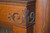 SOLD Victorian Oak Mantle Cabinet with Leaded Glass & Pillars