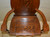 SOLD Oak Tiger Sawn Carved Bevel Glass Hall Tree
