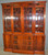 SOLD Flame Mahogany Breakfront Step Back China Cabinet