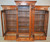 SOLD Victorian Burl Walnut Carved Triple Door Bookcase
