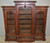 SOLD Victorian Burl Walnut Triple Door Bookcase