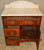SOLD Victorian Burl Walnut Marble Top Commode