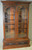SOLD Victorian Burl Walnut Step Back Bookcase China Cabinet