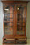 SOLD Victorian Burl Walnut Step Back Bookcase China Cabinet