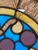 SOLD Round Leaded Stain Glass window with Dove