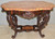 SOLD Antique Accent Table, Antique Large Carved Victorian Marble Top Center Table