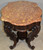 SOLD Antique Accent Table, Antique Large Carved Victorian Marble Top Center Table