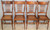 SOLD Set of 4 Oak Press Back Dining Chairs – Early 1900’s