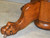 SOLD Round 48" Oak Claw Foot Table Refinished with 1 leaf