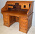 SOLD Oak Raised Panel 54 Inch Rotary Roll Top Desk