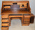 SOLD Oak Raised Panel 54 Inch Rotary Roll Top Desk