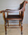 SOLD Tiger Sawn Oak Barrell Seat Arm Chair Carved