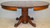 SOLD Round Oak Claw Foot Dining Table 45” w/2 Leaves