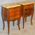 SOLD Pair of Inlaid Marble Top Victorian End Tables