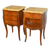 Pair of Inlaid Marble Top Victorian End Tables