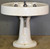 SOLD Antique Pedestal Sink, Antique Victorian Oval Porcelain Pedestal Sink by Standard