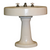 Victorian Oval Porcelain Pedestal Sink by Standard