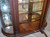 SOLD Carved Oak Victorian Large Curved Glass China Closet