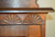SOLD Oak Carved Two Door Bookcase