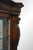 SOLD Antique Oak Lion Head Mirror Back China Cabinet