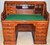 SOLD Victorian Raised Panel Cherry Roll Top Desk by Smith and Company