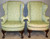 SOLD Pair of Ball and Claw Chippendale Wing back Arm Chairs