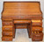 SOLD Victorian Raised Panel Oak Roll Top with Carved Pulls