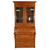 Victorian Burl Walnut Raised Panel Secretary Bookcase Desk