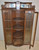 SOLD Antique Victorian Oak Corner China Cabinet or China Closet w/ Barley Twist Posts