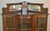 SOLD Antique Victorian Oak Corner China Cabinet or China Closet w/ Barley Twist Posts