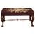 Needlepoint Carved Walnut Window Bench