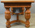 Carved Oak Library Table Desk End View