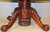 Round Mahogany Antique Dining or Banquet Table carved base