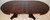 Round Mahogany Empire Banquet Dining Room Table Top View