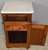 SOLD Antique Victorian Marble Top Half Commode Night Stand