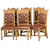SET OF 6 CARVED OAK DINING CHAIRS IN THE HORNER STYLE