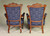 SOLD PAIR OF AESTHETIC MOVEMENT CARVED WALNUT ARMCHAIRS