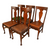 Oak Claw Foot Dining Chairs