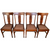 4 Oak Claw Foot Dining Chairs